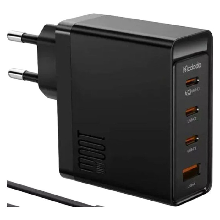 Сетевая зарядка Mcdodo 100W Gan 4 Port Fast Charger Set CH-5131 Black | Фото 1 из 1