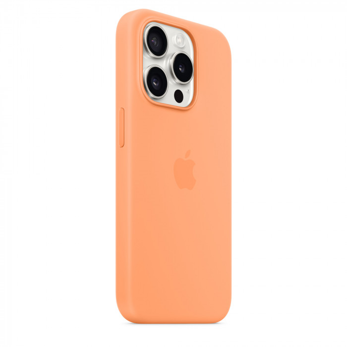 Чехол Silicone Case MagSafe для iPhone 15 Pro Orange Sorbet | Фото 3 из 5
