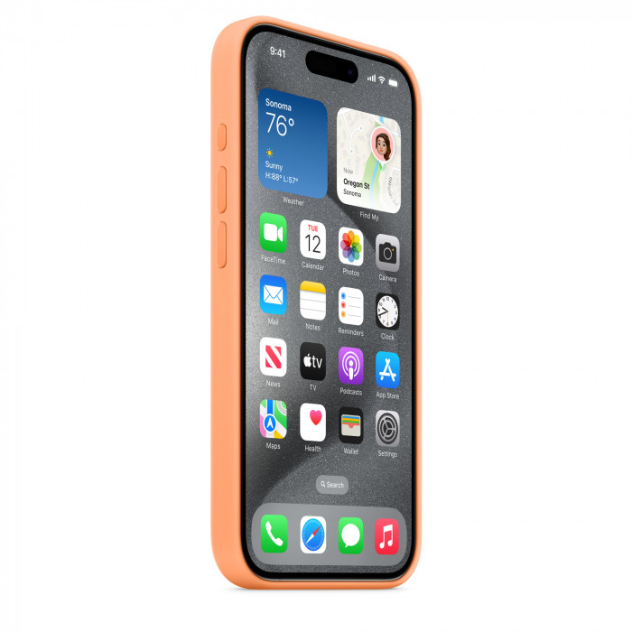 Чехол Silicone Case MagSafe для iPhone 15 Pro Orange Sorbet | Фото 4 из 5