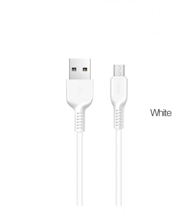 Кабель USB HOCO X20 Flash 2.4А Micro USB - 2м белый | Фото 2 из 2