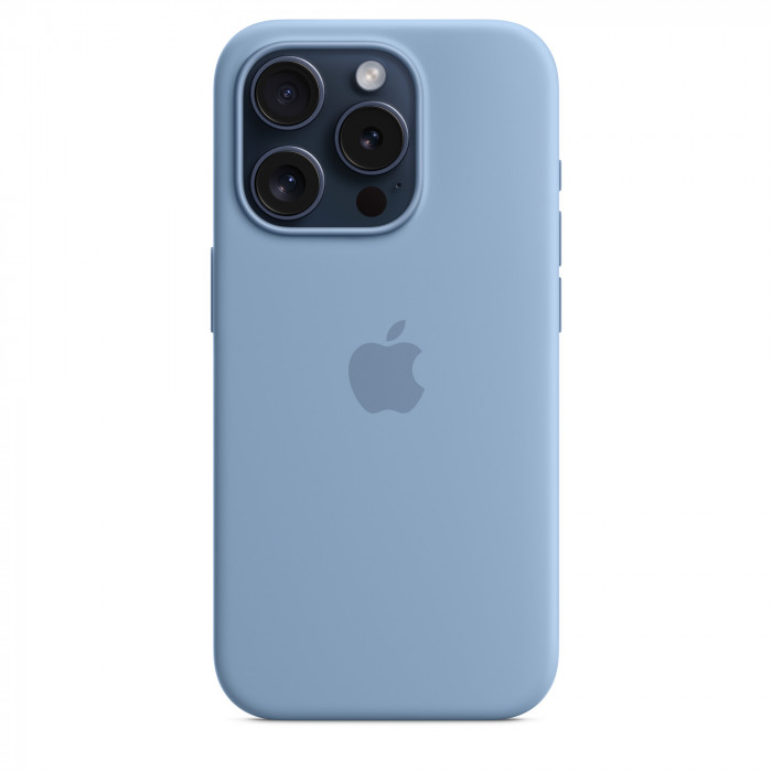 Чехол Silicone Case MagSafe для iPhone 15 Pro Winter Blue | Фото 2 из 5