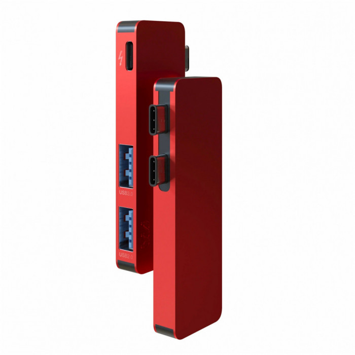 Стыковочная станция мультипортовая VLP USB-C 3 в 1 красный | Фото 4 из 4