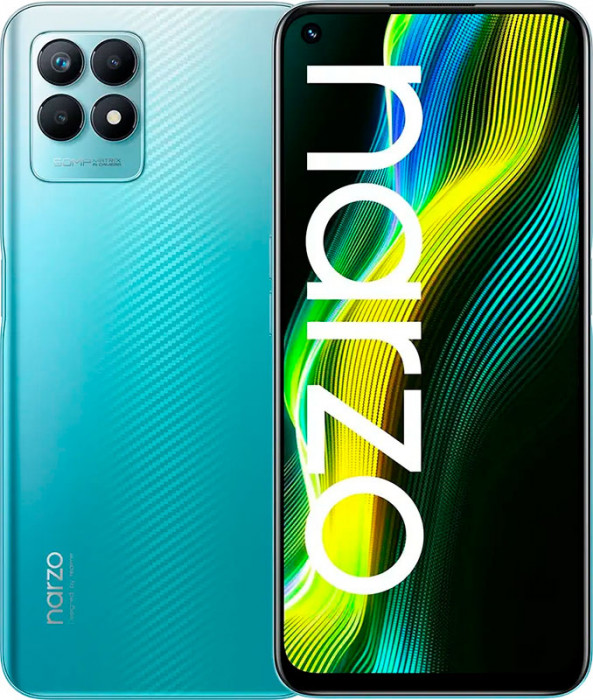 Смартфон Realme Narzo 50 4/128GB Голубой (Speed Blue) EAC | Фото 1 из 4