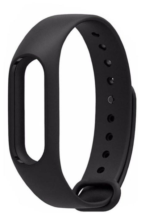 Силиконовый ремешок для Mi Band 2 Черный | Фото 2 из 2