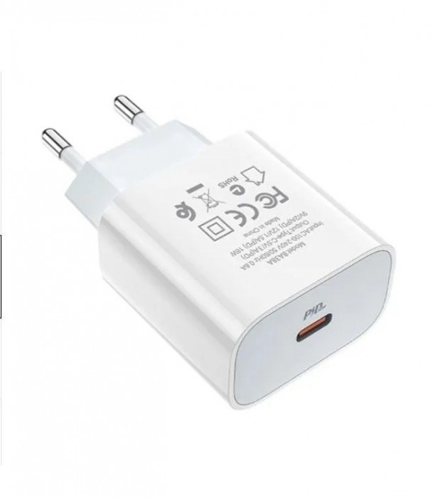 Зарядное устройство Borofone BA38A Plus USB-C с кабелем, 20W Белый | Фото 3 из 5
