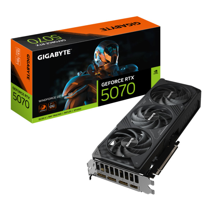 Видеокарта NVIDIA GeForce RTX 5070 Gigabyte WINDFORCE OC SFF 12Gb (GV-N5070WF3OC-12GD)