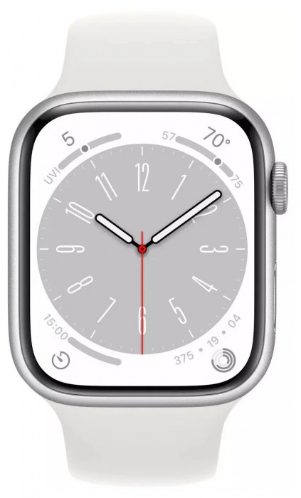 Умные часы Apple Watch Series 8 41mm GPS Silver Aluminum Case with Sport Band White | Фото 2 из 4