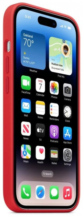 Чехол Silicone Case with Magsafe для iPhone 14 Pro Max Красный (Product Red) + iC | Фото 3 из 4