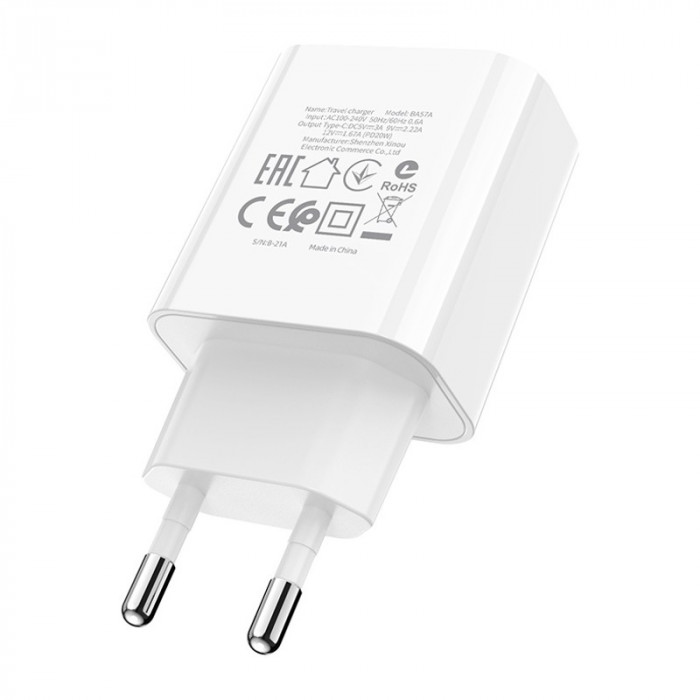 Зарядное устройство Borofone BA57A Easy Speed 3A, PD 20W белый | Фото 2 из 5