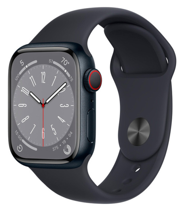 Умные часы Apple Watch Series 8 45mm GPS Midnight Aluminum Case with Sport Band Midnight | Фото 4 из 4