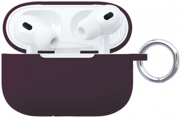Чехол силиконовый VLP Soft Touch, с кольцом, для AirPods Pro 2 (2022), темно-фиолетовый | Фото 4 из 4