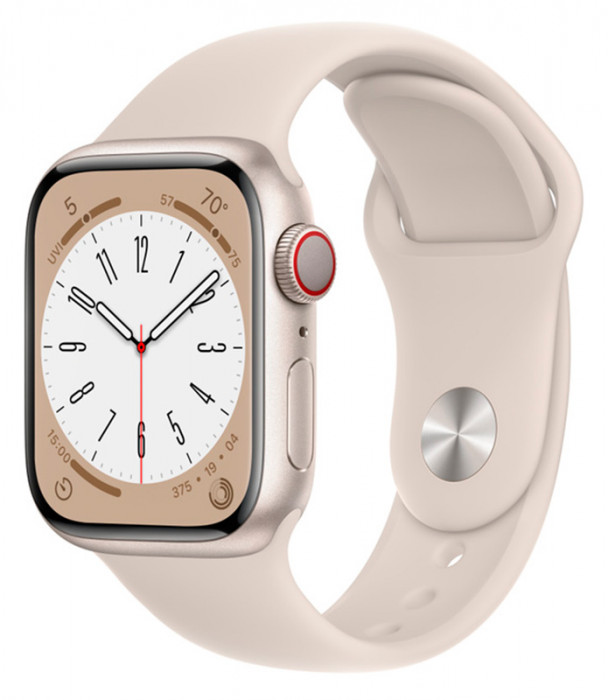 Умные часы Apple Watch Series 8 45mm GPS Starlight Aluminum Case with Sport Band Starlight | Фото 1 из 4