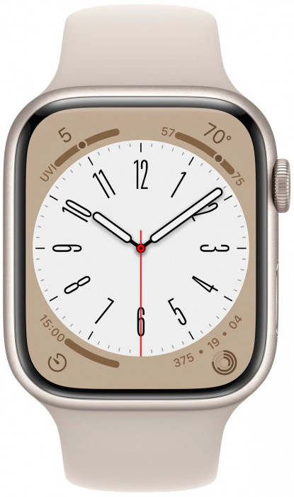 Умные часы Apple Watch Series 8 45mm GPS Starlight Aluminum Case with Sport Band Starlight | Фото 2 из 4