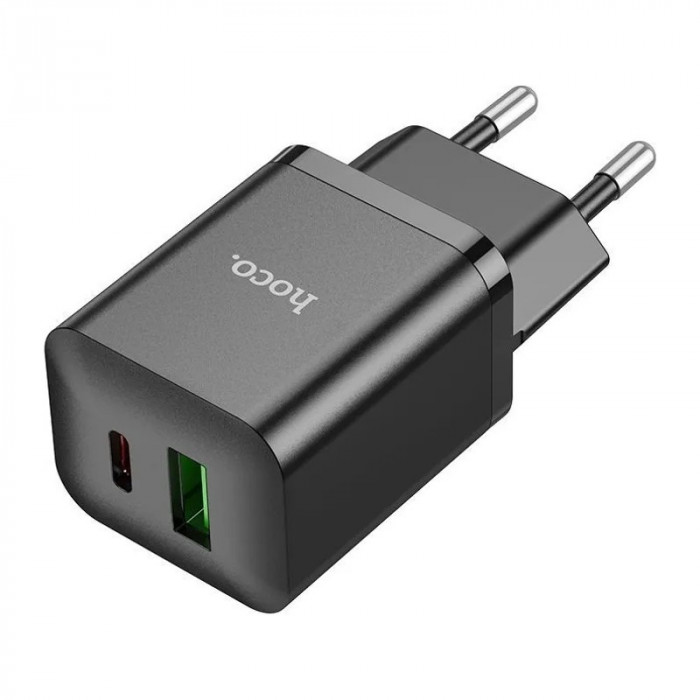 Зарядное устройство HOCO N28 USB-A USB-C 20W Черный | Фото 3 из 5