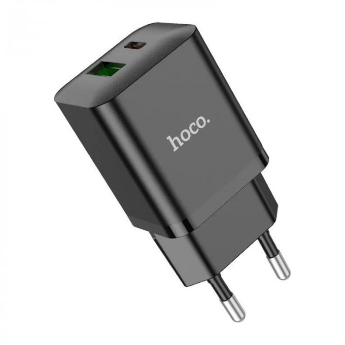 Зарядное устройство HOCO N28 USB-A USB-C 20W Черный | Фото 4 из 5