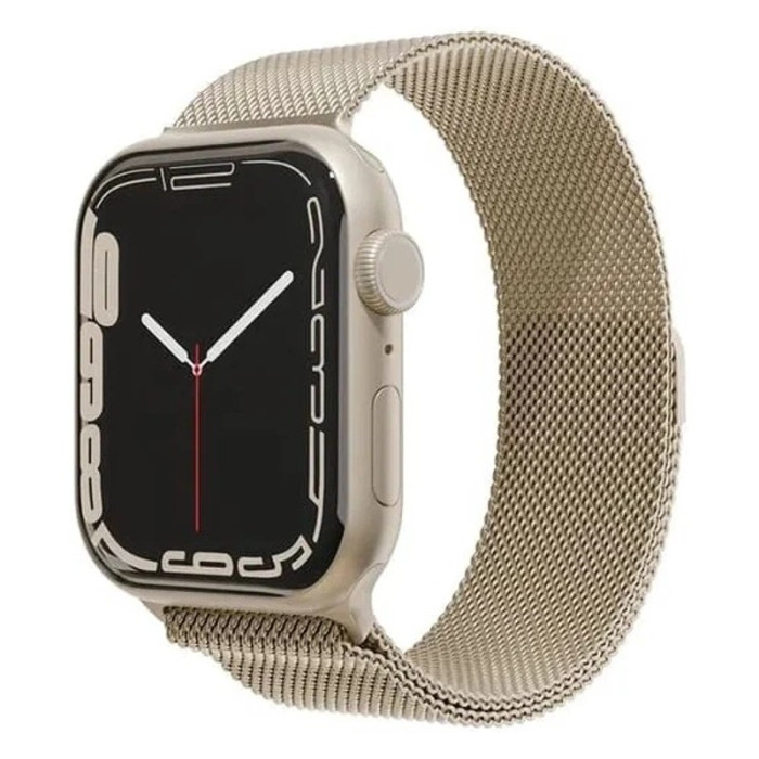 Ремешок из нержавеющей стали сетчатый VLP для Apple Watch 42/44/45, шампань | Фото 1 из 2