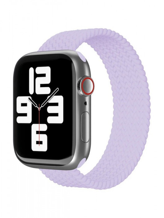 Ремешок нейлоновый плетёный VLP для Apple Watch 42/44/45 S/M фиолетовый | Фото 1 из 4