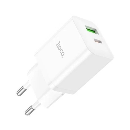 Зарядное устройство HOCO N28 USB-A USB-C 20W Белый | Фото 3 из 3