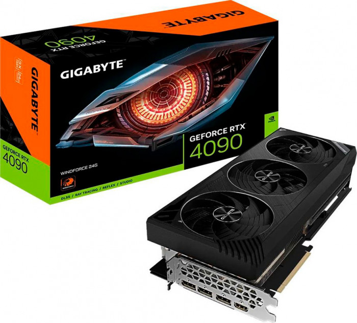 Видеокарта RTX4090 24576Mb Gigabyte PCI-E 4.0 (GV-N4090WF3-24GD) | Фото 1 из 9