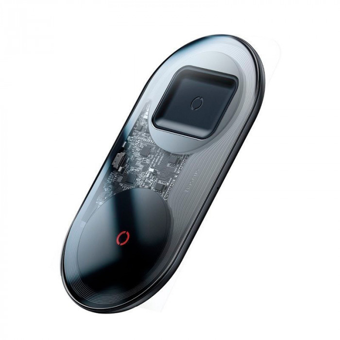 Беспроводная зарядная станция Baseus Simple 2in1 Wireless Charger Turbo Edition (TZWXJK-B01) | Фото 2 из 3