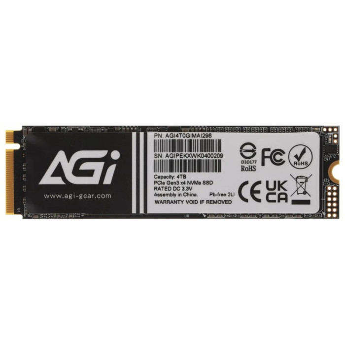 Накопитель SSD 4Tb AGI AI298 (AGI4T0GIMAI298) | Фото 1 из 1