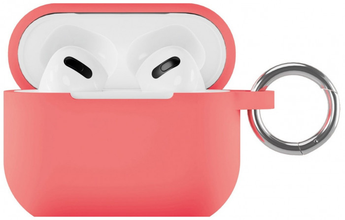 Чехол силиконовый VLP Soft Touch, с кольцом, для AirPods (3rd generation), коралловый | Фото 1 из 3