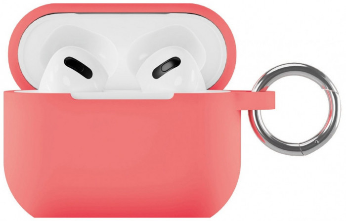 Чехол силиконовый VLP Soft Touch, с кольцом, для AirPods (3rd generation), коралловый | Фото 3 из 3