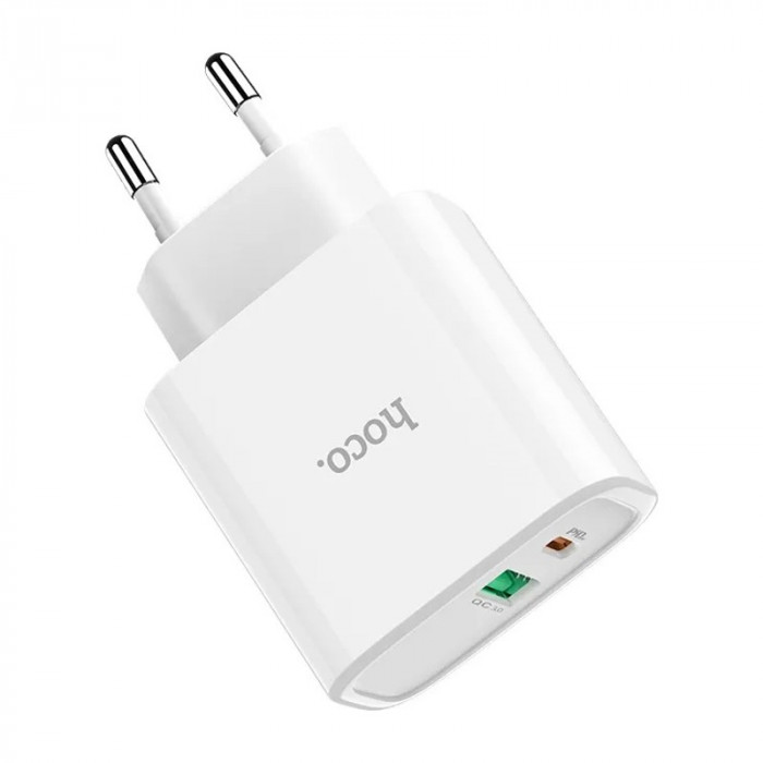 Зарядное устройство HOCO C57A Speed charger PD + QC3.0 белая | Фото 2 из 6
