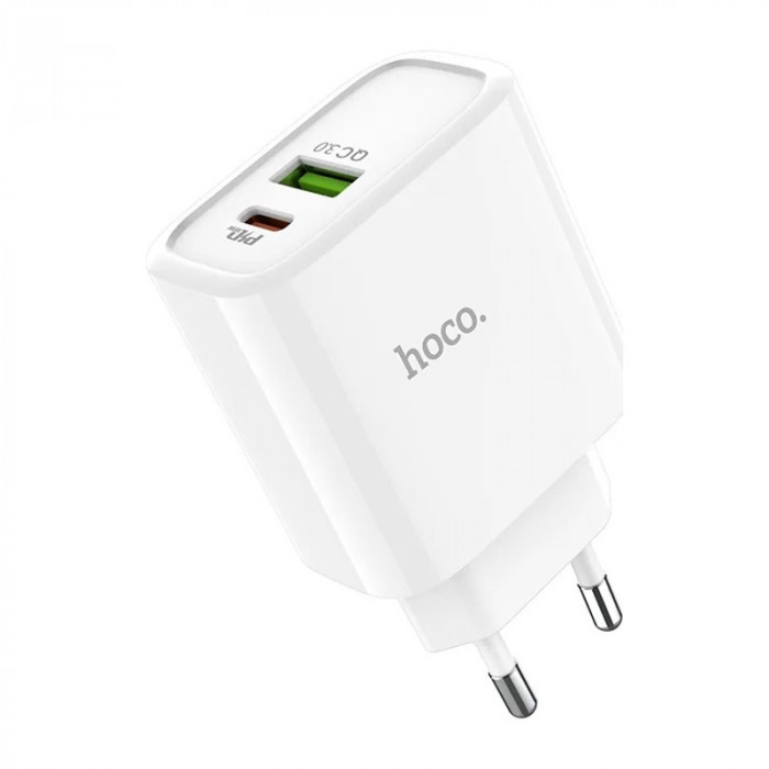Зарядное устройство HOCO C57A Speed charger PD + QC3.0 белая | Фото 5 из 6