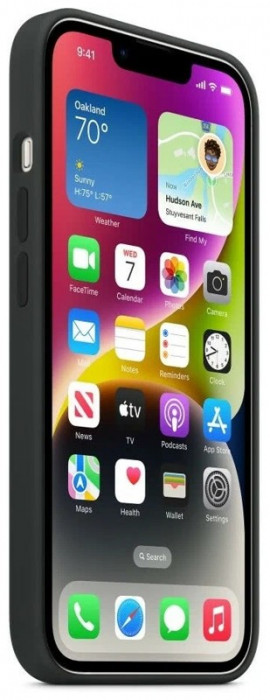 Чехол Silicone Case для iPhone 14 Серый (Midnight) | Фото 3 из 4