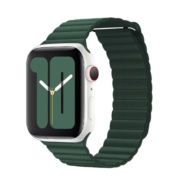 Ремешок для Apple Watch Leather Loop 38/40/41mm Тёмно-зелёный | Фото 2 из 3