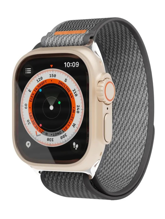 Ремешок нейлоновый Trail Band VLP для Apple Watch 42/44/45/49mm Черный-серый | Фото 1 из 2