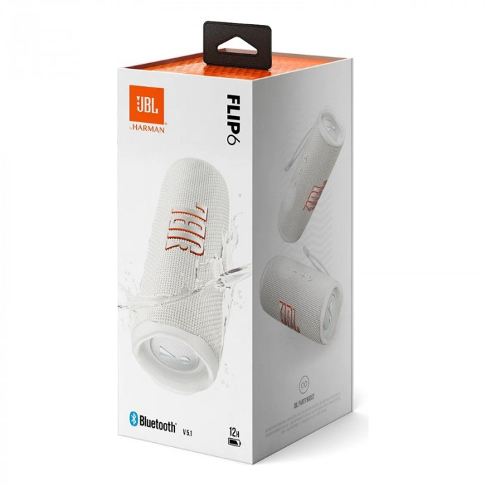 Портативная акустика JBL Flip 6 Белый | Фото 2 из 9