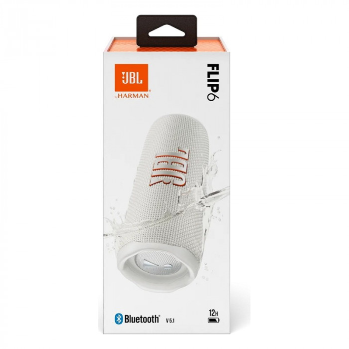Портативная акустика JBL Flip 6 Белый | Фото 3 из 9