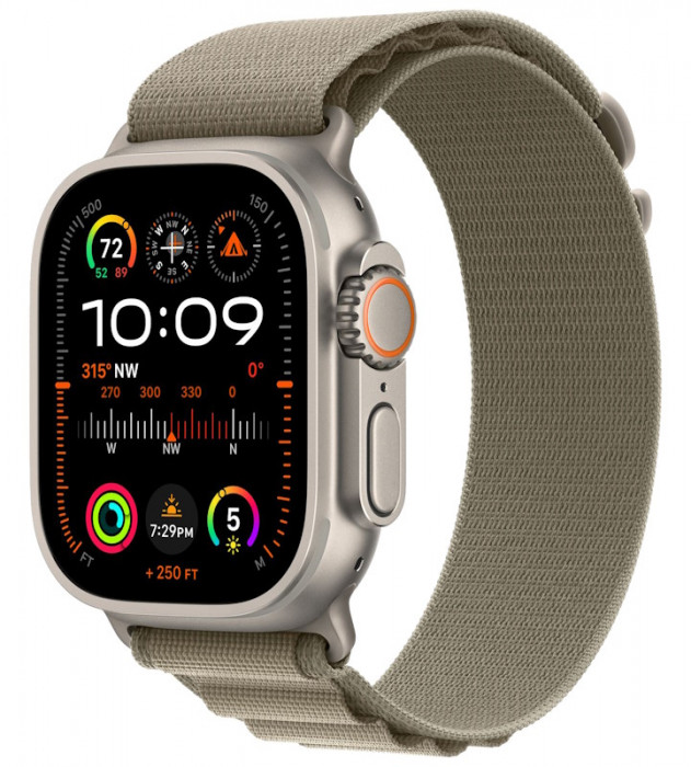 Умные часы Apple Watch Ultra 2 49mm GPS + Cellular Titanium Case with Olive Alpine Loop | Фото 1 из 3