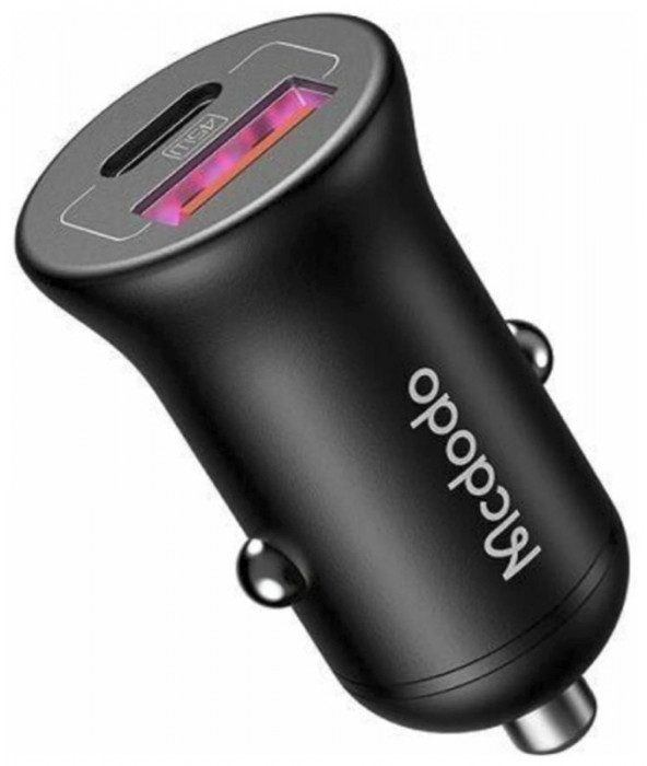 Автомобильное зарядное устройство McDodo 45W PD Fast Charge (USB-C/USB-A) CC-2680 Черный | Фото 1 из 2