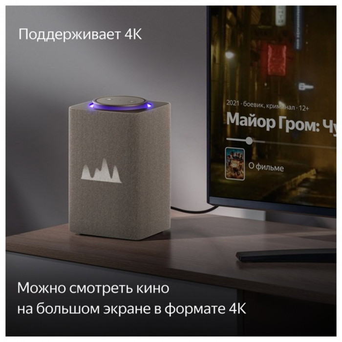 Умная колонка Яндекс Станция Макс ZigBee Бежевый (Beige) | Фото 4 из 14