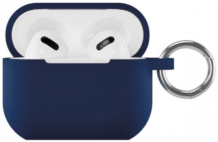 Чехол силиконовый VLP Soft Touch, с кольцом, для AirPods (3rd generation), темно-синий | Фото 3 из 3