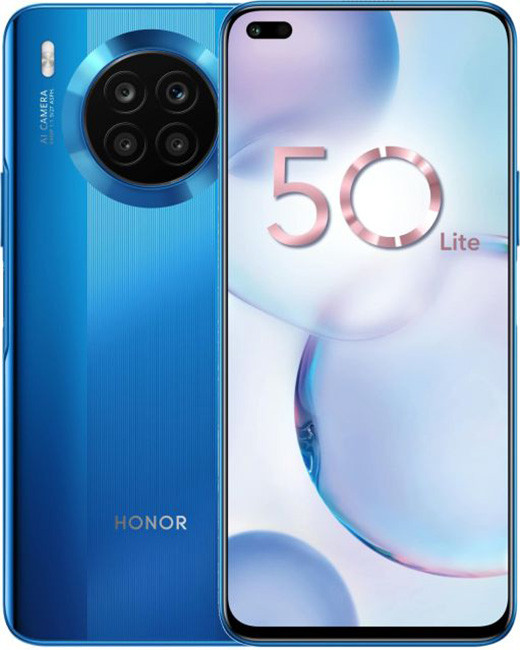 Смартфон Honor 50 Lite 6/128GB Насыщенный синий (Deep Sea Blue) | Фото 1 из 6