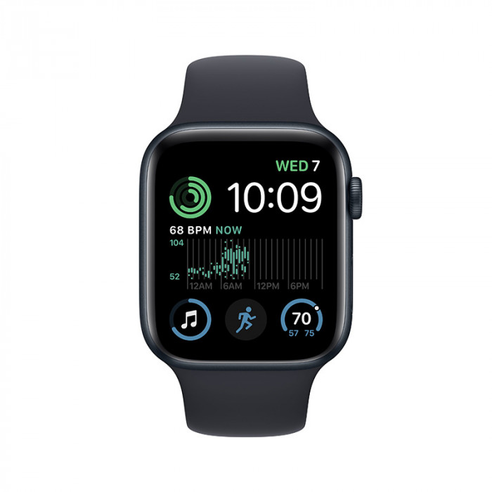 Умные часы Apple Watch SE 2022 44mm Aluminum Case with Sport Band Тёмная ночь | Фото 2 из 4