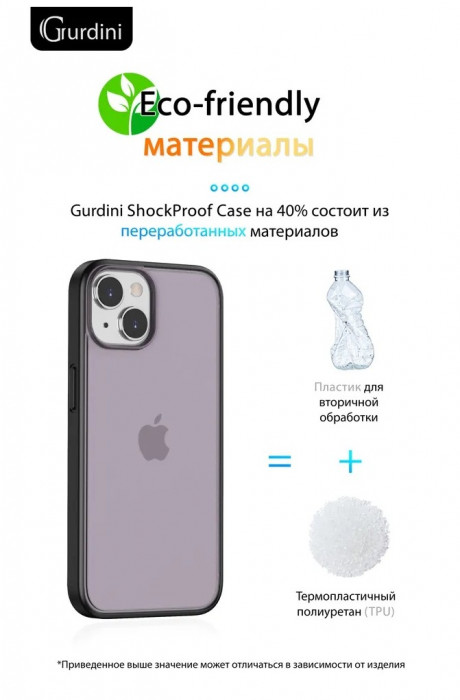 Чехол-накладка Gurdini Shockproof Case для iPhone 14/13 Фиолетовый (Purple) | Фото 6 из 12