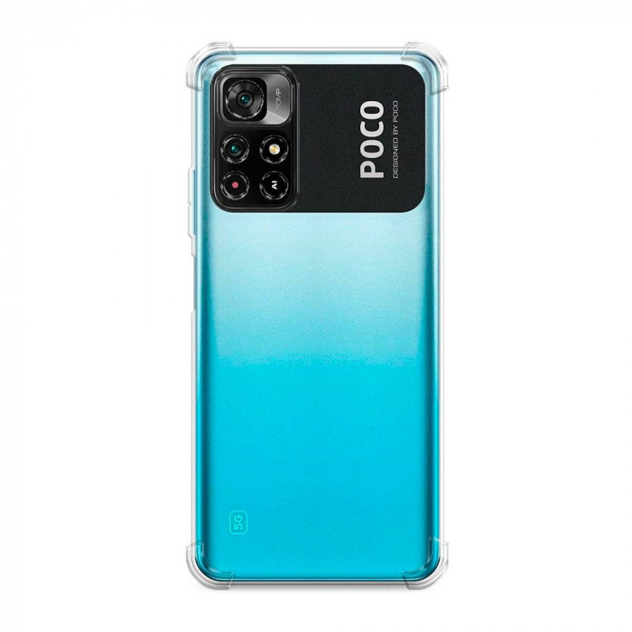 Чехол силиконовый прозрачный для POCO M4 Pro 5G | Фото 1 из 2