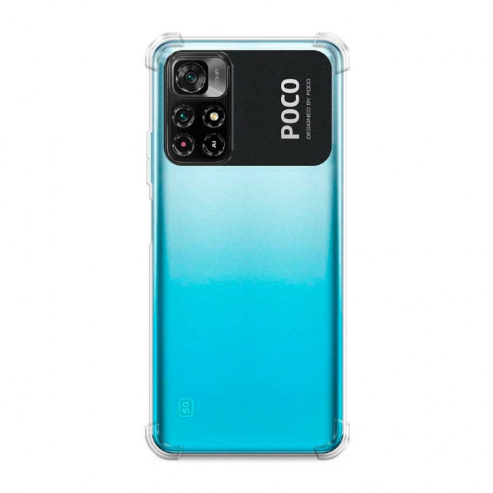 Чехол силиконовый прозрачный для POCO M4 Pro 5G | Фото 2 из 2