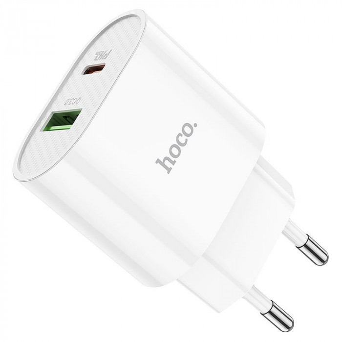Зарядное устройство HOCO C95A 1USB+USB Type-C 3.1A Белый | Фото 1 из 2