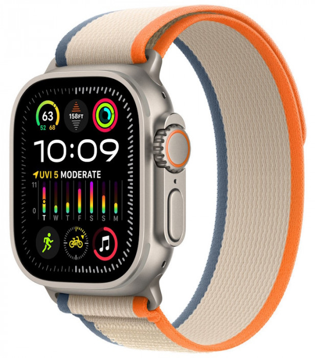 Умные часы Apple Watch Ultra 2 49mm GPS + Cellular Titanium Case with Orange/Beige Trail Loop | Фото 1 из 3