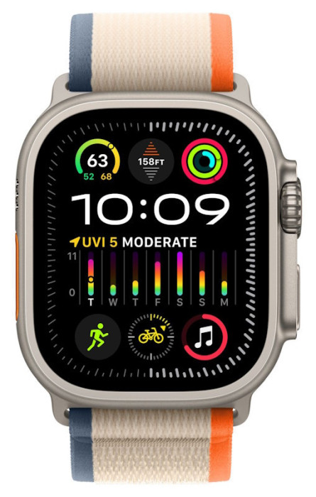 Умные часы Apple Watch Ultra 2 49mm GPS + Cellular Titanium Case with Orange/Beige Trail Loop | Фото 2 из 3