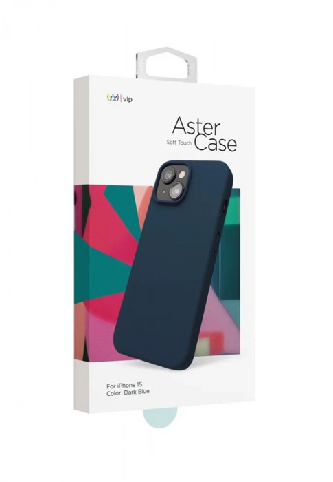 Чехол защитный VLP Aster Case для iPhone 15 темно-синий | Фото 2 из 4
