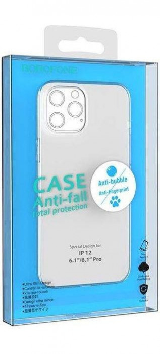 Чехол-накладка силиконовая прозрачная BOROFONE для iPhone 12/12 Pro | Фото 2 из 3