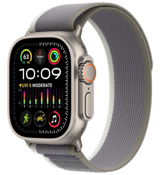 Умные часы Apple Watch Ultra 2 49mm GPS + Cellular Titanium Case with Green/Gray Trail Loop | Фото 1 из 3