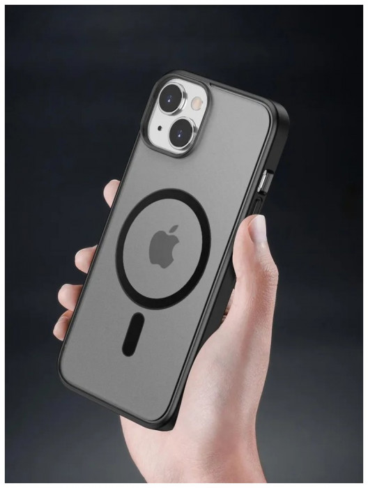 Чехол-накладка Gurdini Shockproof Case with Magsafe для iPhone 14/13 Черный (Black) | Фото 5 из 7